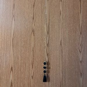 Black 3 Stoned Necklace
